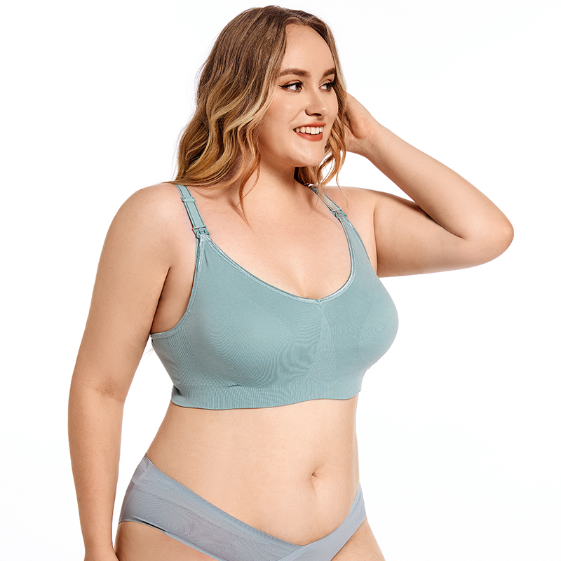Nursing Bra Clip - Plus Size Draadloze Zwangerschapsbeha Vooraan Open