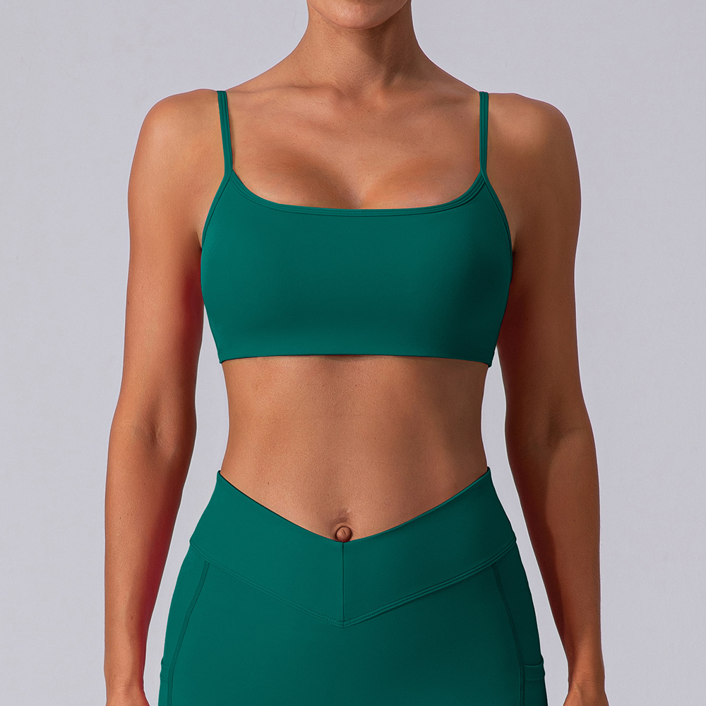 Sports Bra Racerback - Vrouwen sportbeha schokbestendig fitness tops push-up